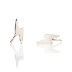 Kris Nations Lightening Bolt Stud Earrings in Sterling Silver